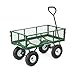 Gorilla Carts GOR400-COM Steel Garden Cart, Steel Mesh Removable Sides, 3 cu ft, 400 lb Capacity, Green