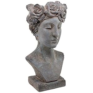 Design Toscano Flora, Roman Nymph of Flowers Sculptural Head Planter Design Toscano Flora Roman Nymph of Flowers Sculptural Head Planter