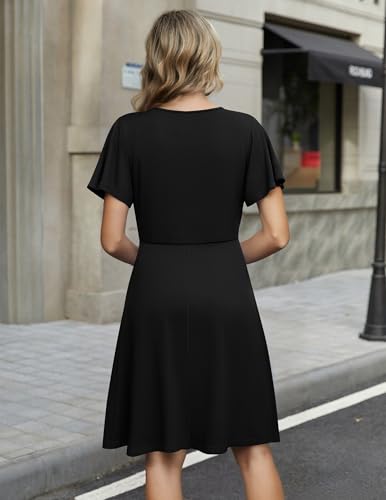Image of Zeagoo Womens Summer Dresses Wrap V Neck Dress Floral A-Line Ruffle Sleeve Casual Sundress with Pockets 2026
