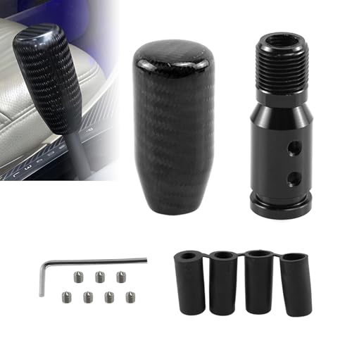 RYANSTAR RACING Carbon Fiber Shift Knob Cylindrical Universal Compatible with