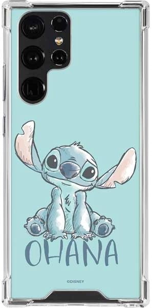 Skinit Clear Phone Case Compatible with Galaxy S24 Ultra - Officially Licensed Disney Lilo and Stitch Dont Wake Me I Bite Design