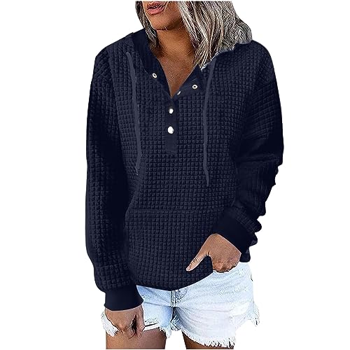 T-shirt manches longues femme en polaire bleu foncé taille L