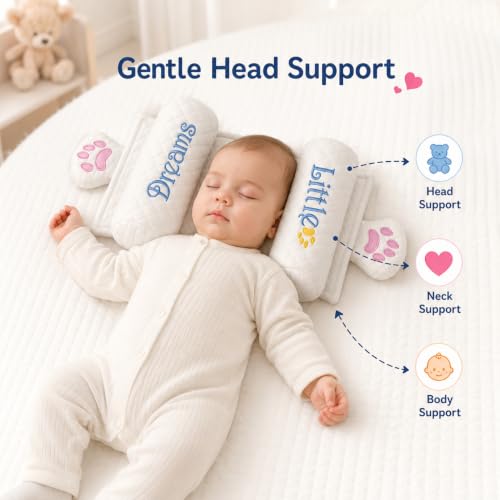 Image of Adjustable Baby Bolster Pillow for Newborn (0-12 Months)
