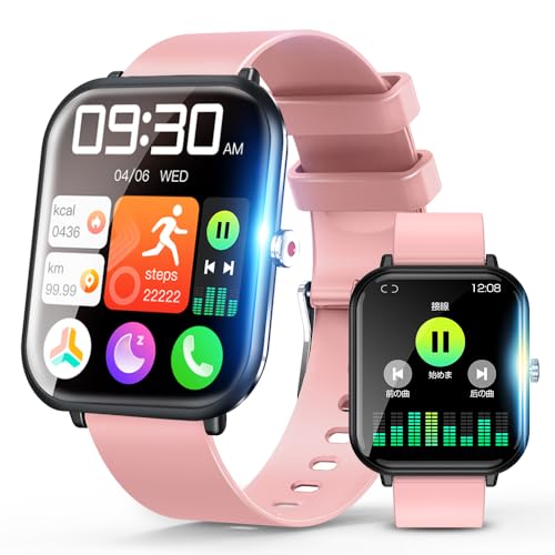 �X�}�[�g�E�H�b�` Bluetooth5.3 �����ʌv �����^ iPhone/�A���h���C�h�Ή� �ʘb�@�\�ł���X�}�[�g�E�H�b�` IP68�h�� �X�|�[�c�E�H�b�` 24��މ^�����[�h �����Y ���f�B�[�X GPS�A�g �����v �r���v SMS/Twitter/Lin