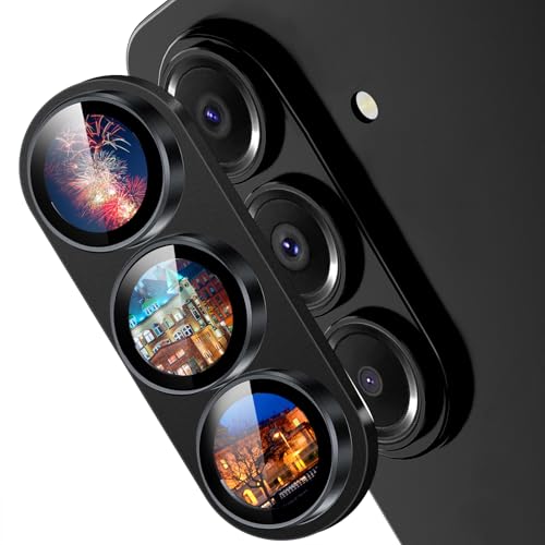 TZGZT Camera Lens Protector for Samsung Galaxy S26 / Galaxy S26 Plus, One-piece Metal Manufacturing, Unbreakable Shatterproof, Screen Protector Tempered Glass Cover Accessories, Case Friendly-Black