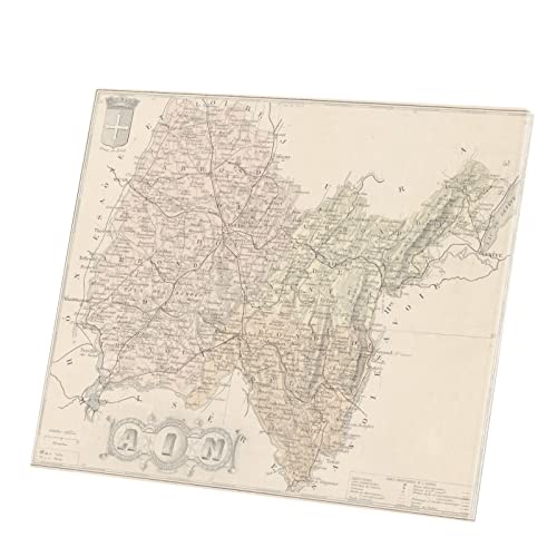 Carte Ancienne Ain Bourg en Bresse Affiche Toile Décorative 72x60cm