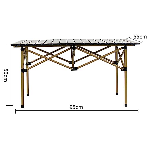 AMLESO Mesa de acampamento dobrável mesa lateral fácil de instalar mesa dobrável portátil leve com b