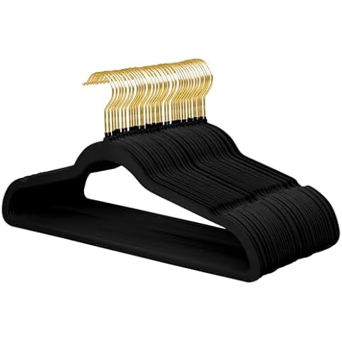 ManGotree Velvet Suit Hangers with Gold Hook Cover
