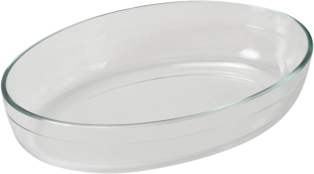 Pyrex CP-8548 Oval Roaster Plate, Heat Resistant Glass, Microwave Safe, Oven Safe, Dishwasher Safe, 6.8 gal (2.2 L)