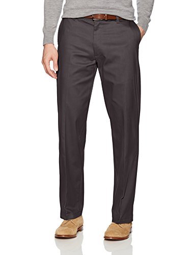 Lee Mens Total Freedom Stretch Relaxed Fit Flat Front Casual Pants, Charcoal, 36W X 32L Us #TOP4