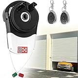SYAFGYRV Abre-Puertas enrollables automático para Garaje con 2 mandos a Distancia - Motor Integrado con luz LED para Puerta de Garaje electrónica - Lift Force 800n Power