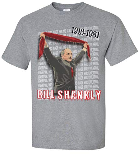 TeeSpirit Mens Football Legend Organic Cotton T-Shirt Bill Shankly Graffiti Style