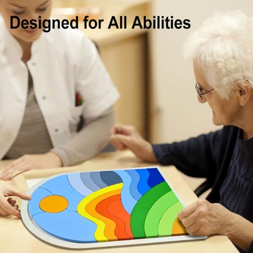 ECROUATY Wooden Puzzle Matching Adult Memory Game for Dementia Activities for Seniors, Alzheimers Products for Elderly, Busy Boxes for Dementia Patients, Best Gift for Patients in Nursing Home - Image 5