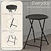 Folding Stool - Backless 18-Inch Stool with 225lb Capacity for Kitchen or Rec Room - Portable Indoor Counter Bar Stools by Lavish Home (Black)