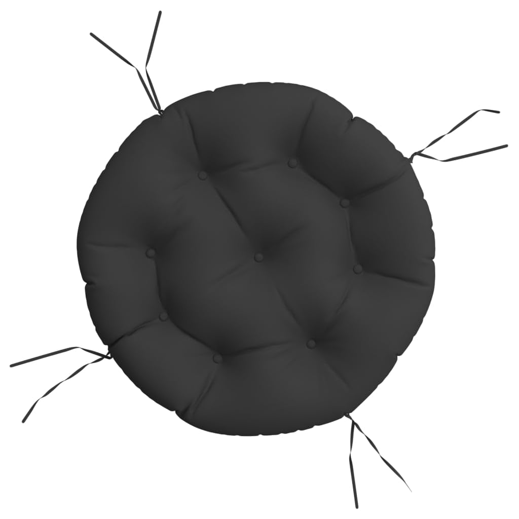 Coussin d'assise imperméable noir Ø 60 cm pour en finir avec les chaises dures