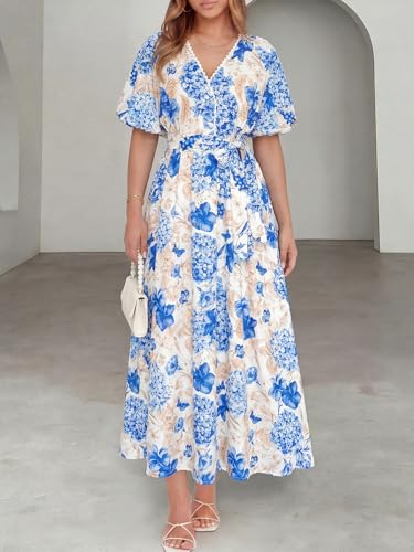 Image of Maxigerui Women's Summer Floral Maxi Dress Spring Wedding Guest Dress 2026