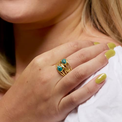 Image of Ross-Simons Gemstone Highway Ring in 18kt Gold Over Sterling