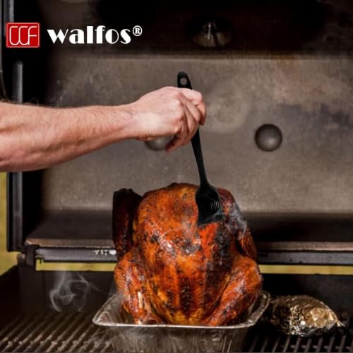 Image of Walfos Silicone Pastry Brush, 600℉ Heat Resistasnt Basting Oil Butter Sauce Brush for Baking,BBQ Grill,Kitchen Cooking,BPA Free and Dishwasher Safe (5 Pcs)