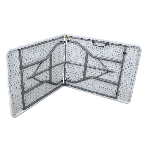 VOSS.garden Klapptisch 180x74x74cm Tragbar Weiß HDPE Kunststoff mit Stahlgestell Robust