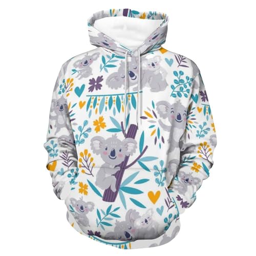 Hoodie koala cartoon UMENG, sweat parfait pour vos dimanches cocooning en taille S