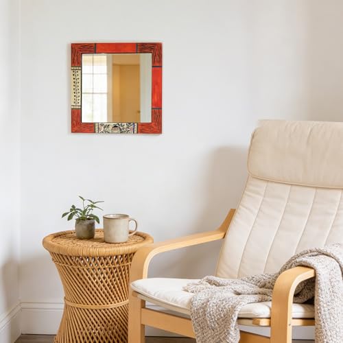 Image of AAKRITI ART CREATIONS Handcrafted Decorative Wall Mirror