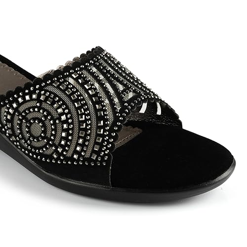 Image of MOSAC Women's Party-Wear Trendy Designer Wedding Casual Slip-On Wedge Fashion Wedding Sandal