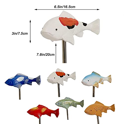 Mayuta 3 Pcs Koi Fish Decor,Garden Sculptures & Statues,Garden Art,Fish Sculpture For Outdoors, Patio, Yard, Lawn, Garden Pond And Home Decoration(Green Grey) #TOP1