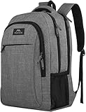 MATEIN Travel Laptop Backpack, Work Bag Lightweight Laptop Bag with USB Charging Port, Anti Theft Business Backpack, Water Resistant School Rucksack Gift for Men and Women, Fits 15.6 Inch, Grey