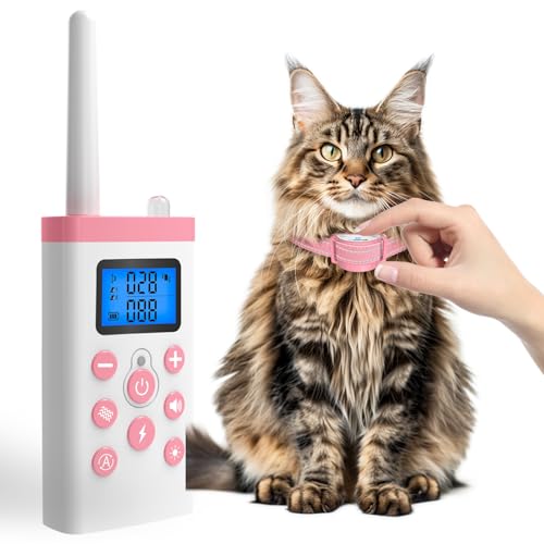 Lightest Cat Shock Collar with Remote, 4 Modes, Waterproof