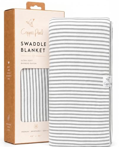 Image of Copper Pearl Swaddle Blankets for Newborns | Soft Stretchy Receiving Blankets for Boys and Girls | Large 46 x 46 Inch Baby Blankets | Lightweight and Breathable Swaddles | Everest
