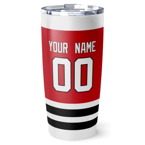 Image of ANTKING Chicago Tumbler 20oz Custom Name Number Travel Mug Gifts | Stainless Steel Insulated Coffee Cup for Men Women