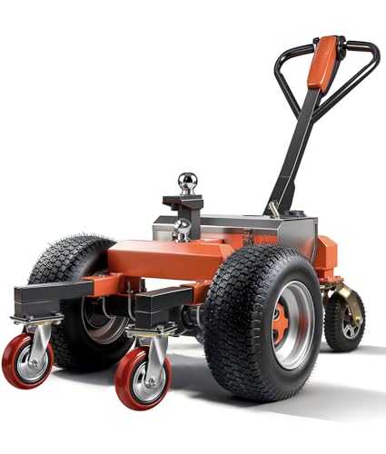 Gasgo Electric Trailer Dolly 7500 Lbs Capacity 6-Wheel All-Terrain Anti-Tip Design Handheld Reverse/Drive/Brake Control Dual 2 & 2-5/16 Hitch Balls for RV Boat Car Trailer Camper