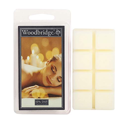 Woodbridge Duftwachs für Duftlampe | Spa Day | Duftwachs Wellness | 8 Wax Melts für Duftlampe | Raumduft für Aromatherapie | 10h Brenndauer je Melt (68g)