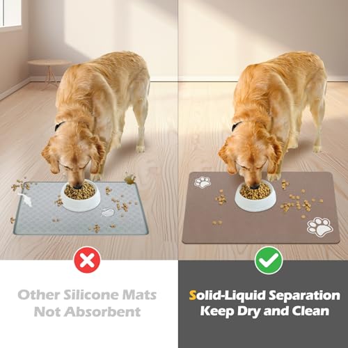 Pet Feeding Mat-Absorbent Dog Mat for Food and Water Bowl-Dog Accessories Pet Supplies-Dog Water Bowl for Messy Drinkers-No Stains Quick Dry Dog Water Dispenser Mat - Image 5
