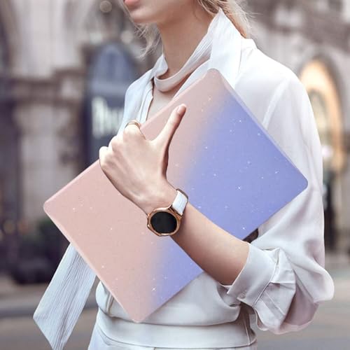 Image of Fancity Compatible with MacBook Pro 13 inch Case with Touch Bar 2020 2021 2022, M2 M1 Chip A2338 /A2289 /A2251 /A2159 /A1989 /A1706 Hard Shell Pro 13 Case (2016-2022) & Keyboard Cover, Sparkle Pink Blue