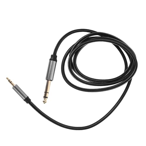 Cable de audio jack 3.5mm a 6.35mm de 1.5 m negro