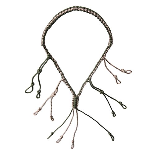 GUGULUZA Duck Call Lanyard with 550LB Paracord Secures 5 Call - Adjustable Loops â€“ Premium Military Grade Nylon Braided Game Call Lanyard for Goose Calls, Predator, Deer or Dog Whistle (Army Green)