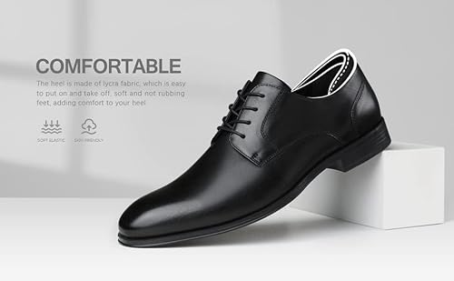 DECARSDZ Mens Classic Modern Formal Oxford Lace Up Derby Dress Shoes Black Use for Business Wedding Formal Dinners Church Services Theatre Performances - Image 5