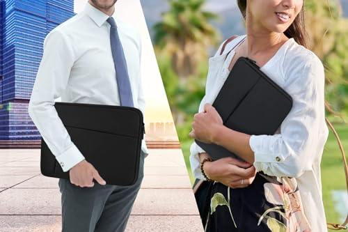 Image of Laptop Sleeve 15 inch, Shockproof Protective Computer Bag with Front Pocket | Laptop Sleeve with Front Pocket, Durable Briefcase Handbags Computer Bag for 15.6 inch HP, Dell, Acer, Asus, Notebook