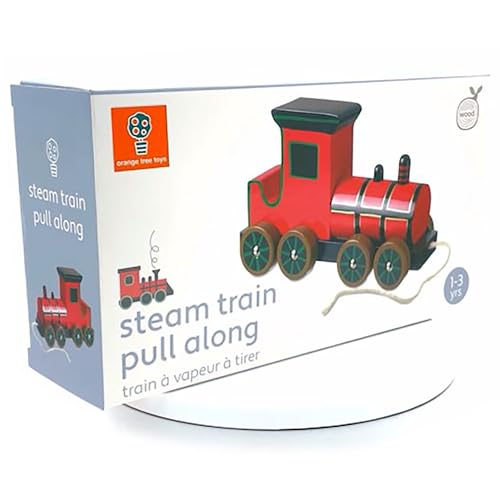 Image of Orange Tree Toys Steam Train Pull Along,
