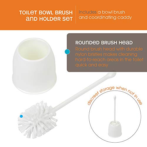 Casabella Toilet Bowl Brush With Holder Set, White #TOP2