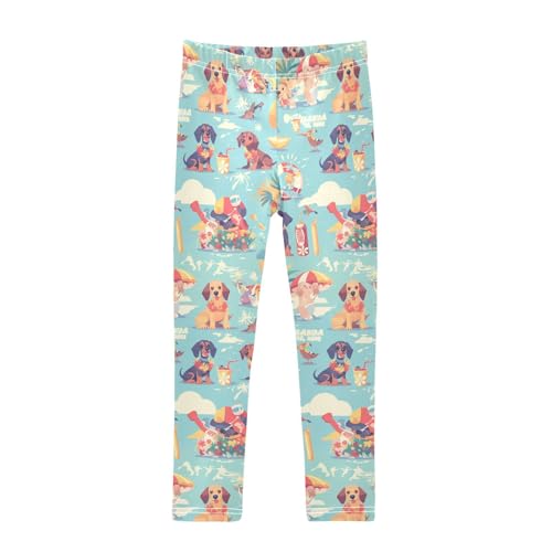 KLL Dachshund Dreams of A Bone Toddler Girls Leggings Soft High Waisted Lounge Pants Gym