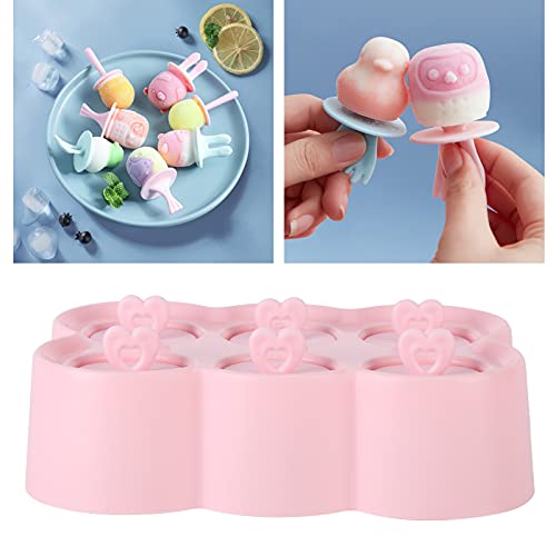 Molde para helado de bricolaje de silicona rosa: herramienta de cocina para hogar 6