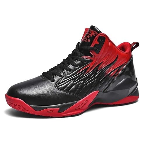 Solastride Zapatillas de Baloncesto Altas for Hombre con Suela de Goma, Antideslizantes, Resistentes al Desgaste y de Moda.(Red,42 EU)