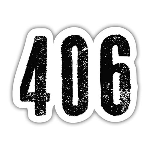 Amazon.com: 406 Area Code Montana Vinyl Sticker Decal, 3 inch