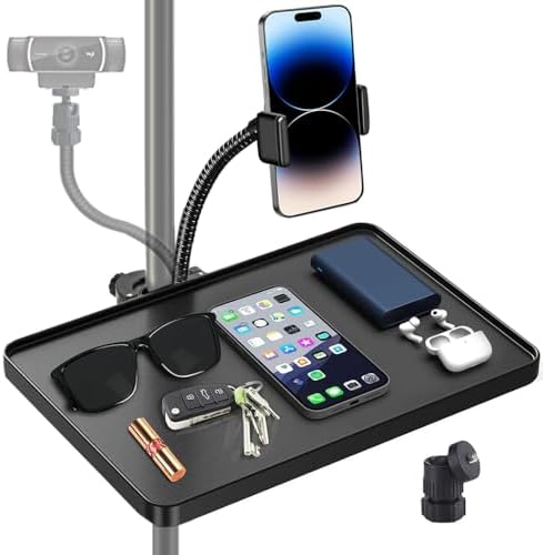 Support de microphone avec support de caméra pour téléphone, webc...