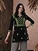 Ada Indian Hand Embroidered Chikankari Black Cotton Short Top Tunic Kurti Shirt for Women A100555 (S)