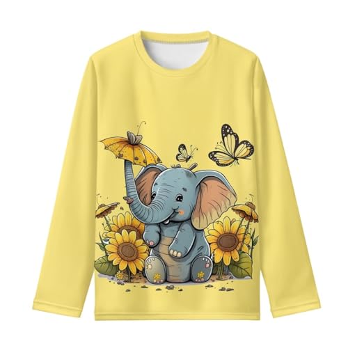 Image of Girls Basic Tee Shirts Outdoor Long Sleeve Shirt Winter Clothes Size 3-16 Top Fall Clothes Gift for Holiday