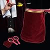 2 Pcs Magic Props Change Bag with Paper Pull Flower, Magic Change Bag with Zipper Twisting Handle Trick Pouch Stage Prop Accessories Make Things Appear or Disappear for Magic Tricks