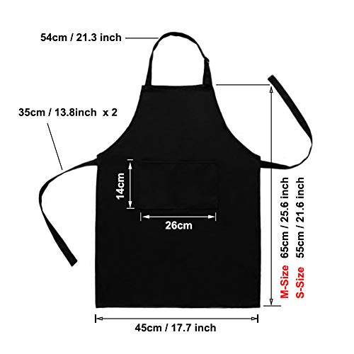 Seatery 4PCS Kids Apron Set, Chef Hat Apron and Sleeves, Preschool Apron Kits, Boys Girls Aprons for Kitchen Cooking Baking Painting Wear